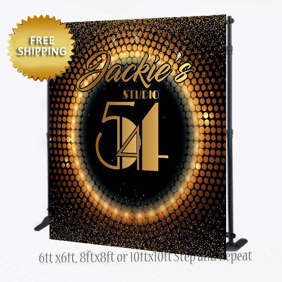 Studio 54 Backdrop, Hollywood Backdrop, 50th birthday backdrop, Red carpet Backdrop, Sweet 16 Backdrop,Step and repeat backdrop, 54 Backdrop