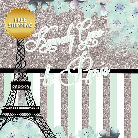 Eiffel Tower backdrop, Custom 8X8 Photo Booth backdrop,Paris step and repeat, custom Step and Repeat, Sweet 16 Birthday, photo booth
