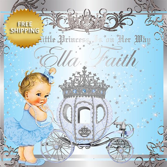 Princess Backdrop, 50th Backdrop,Royalty Back drop, Baby Shower Backdrop, Baby girl backdrop, Black Princess backdrop, Horse Carriage