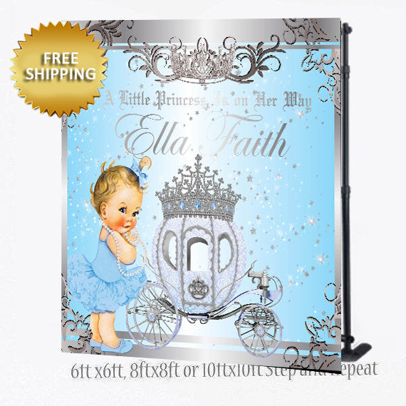 Princess Backdrop, 50th Backdrop,Royalty Back drop, Baby Shower Backdrop, Baby girl backdrop, Black Princess backdrop, Horse Carriage