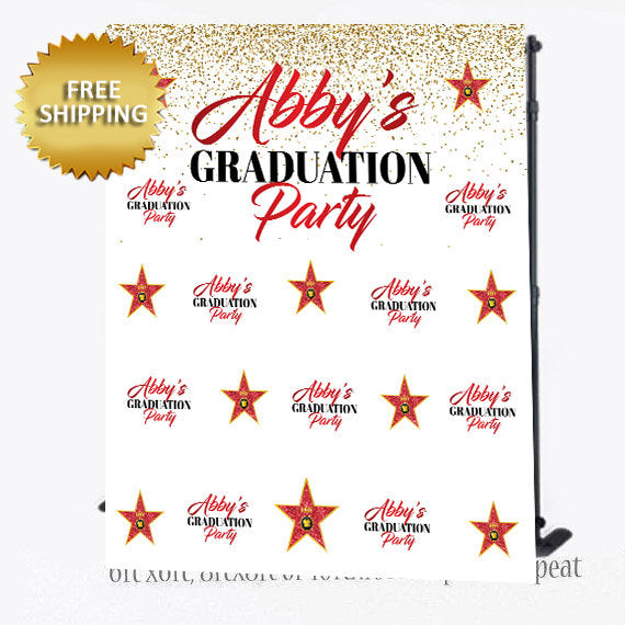 Graduation step and repeat backdrop, custom Step and Repeat, Prom Step and Repeat, Graduation Backdrop, Prom Backdrop, Printable Backdrop