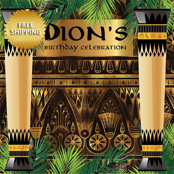 Egyptian Backdrop, Egyptian Step and Repeat, Tribal Birthday backdrop,50th Birthday step and repeat, Prom backdrop, step and repeat backdrop