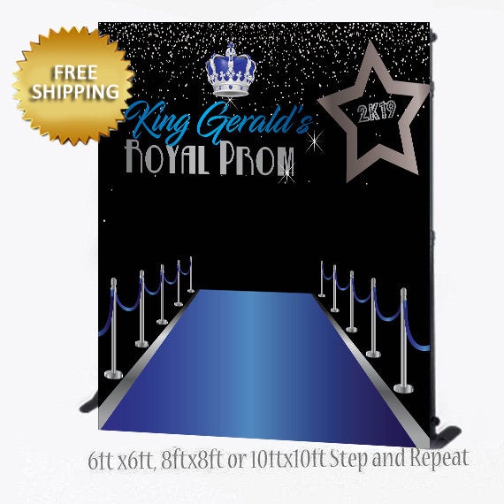 Royalty backdrop, Red carpet Step and Repeat, Graduation Backdrop, Prom Step and Repeat, Prom Backdrop, Printable Backdrop, 2K19 Backdrop
