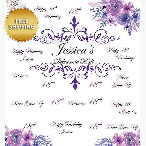 Step and repeat backdrop, Sweet 16 Backdrop, Birthday Backdrop, Floral backdrop, Birthday Step and Repeat, Photo Props, Prom Backdrop