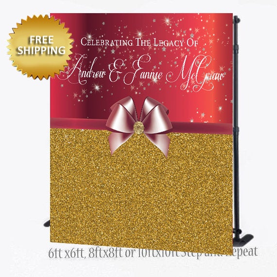 50th birthday backdrop, Anniversary Backdrop, Wedding Backdrop,  Step and repeat, Step and Repeat backdrop, 40th Birthday Backdrop
