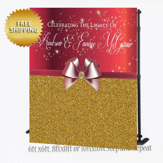 50th birthday backdrop, Anniversary Backdrop, Wedding Backdrop,  Step and repeat, Step and Repeat backdrop, 40th Birthday Backdrop