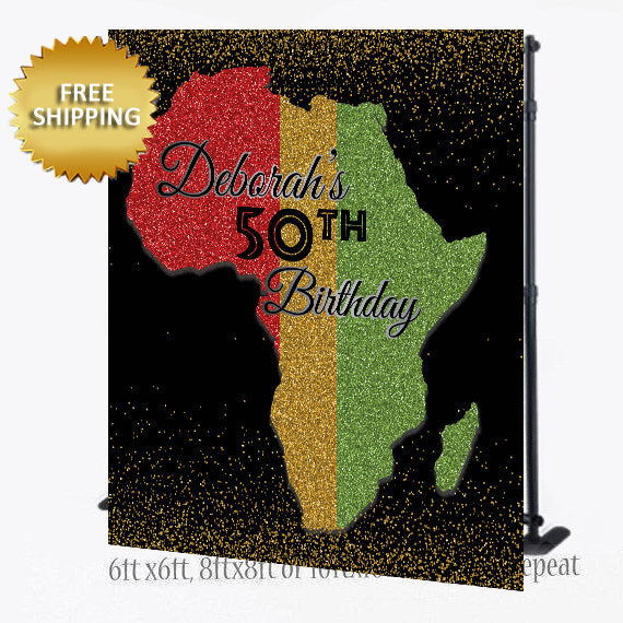 Africa Step and Repeat, Prom Step and Repeat, 50th Step and Repeat, African Backdrop, Ethnic backdrop, Birthday backdrop, Wedding Backdrop