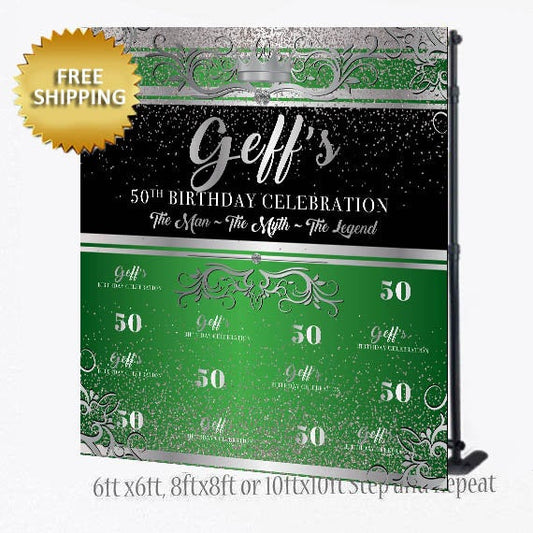 Royalty step and repeat, 50th Birthday backdrop, 40th step and repeat, Photo booth,Step and repeat backdrop,  30th Birthday Backdrop