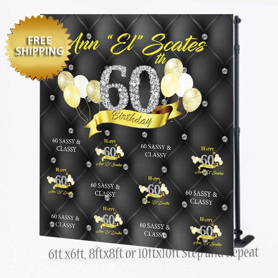 60th Birthday step and repeat, 60th birthday backdrop, 50th birthday backdrop, Tufted backdrop, Step and repeat Birthday, stepping into 60