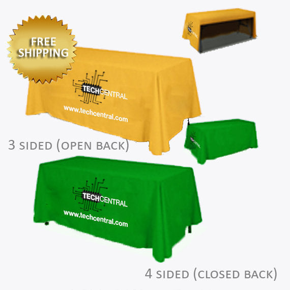 Trade Show Table cloth, Custom table cloth, Table cloth for expos, custom table cloth for trade shows, Custom Table cloth for event, logo