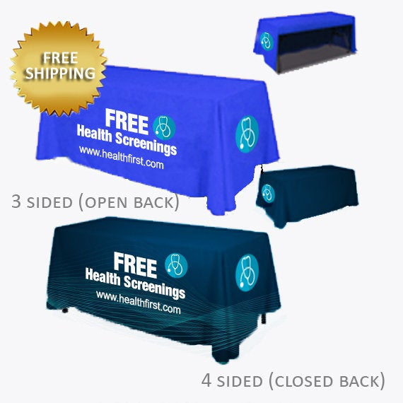 Custom Expo Table cloth, Custom table cloth, Runner for table, Trade show table runner custom logo, Full Color Table Runner with Your Logo
