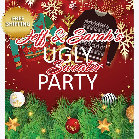 Christmas Step and Repeat, Christmas backdrop, Ugly sweater step and repeat, ugly sweater backdrop, christmas step and repeat custom