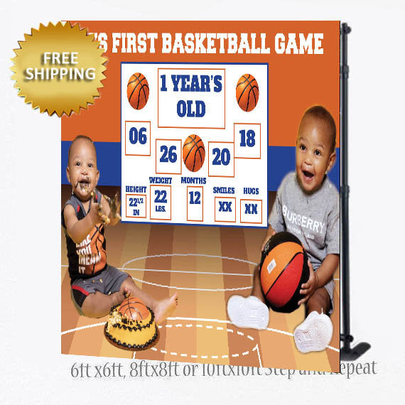 Basketball backdrop, Basketball step and repeat, Gender Reveal Backdrop, Scoreboard Step and Repeat,  Gender Reveal Photo Booth,