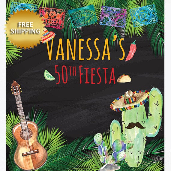 Fiesta backdrop, Mexican Fiesta step and repeat, Mexican backdrop, Step and repeat backdrop, Fiesta step and repeat, 50th Birthday backdrop
