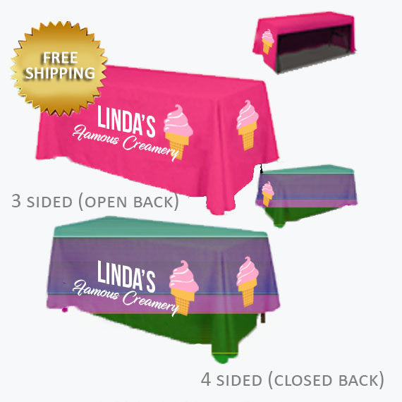 Custom table cover, event table cloth, Business table cloth for expos, Table Runner, gauze tale runner, table linens, custom length