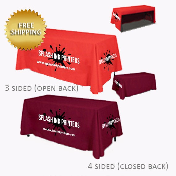 Custom table cover, Business table cloth for expos, Table Runner, table runner custom, table linens, custom length cover, School table cloth