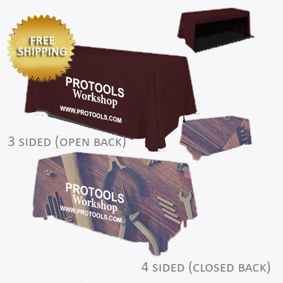 Full Color Table Runner with Your Logo, Custom Expo Table cloth, Custom table cloth, Runner for table, Trade show table runner custom logo