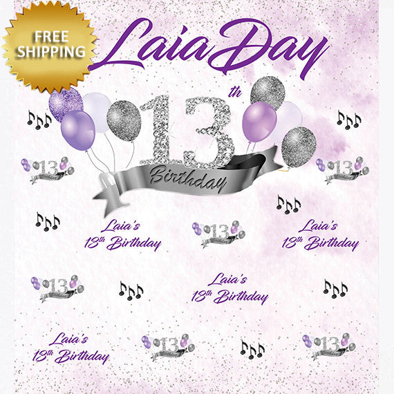 Step and repeat backdrop custom, Sweet 16 backdrop, 13th Birthday step and repeat, Hashtag backdrop,Birthday step repeat, birthday backdrop