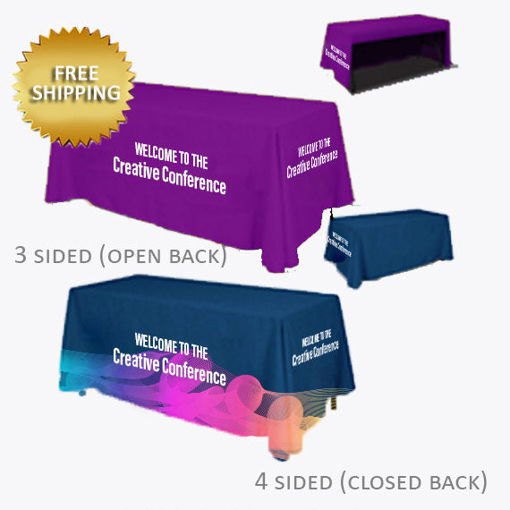 Table runner, Trade show table runner, Full color tablecloth, Custom Expo Table cloth, Custom table cloth, Personalized logo table cloth