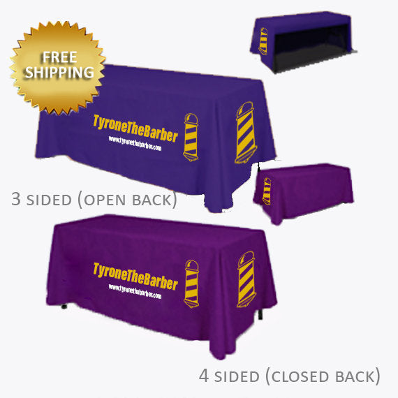 Business Table cloth, Custom table cloth for expos, Personalized with your Company Logo, table runner, College Table Custom Cloth with Logo