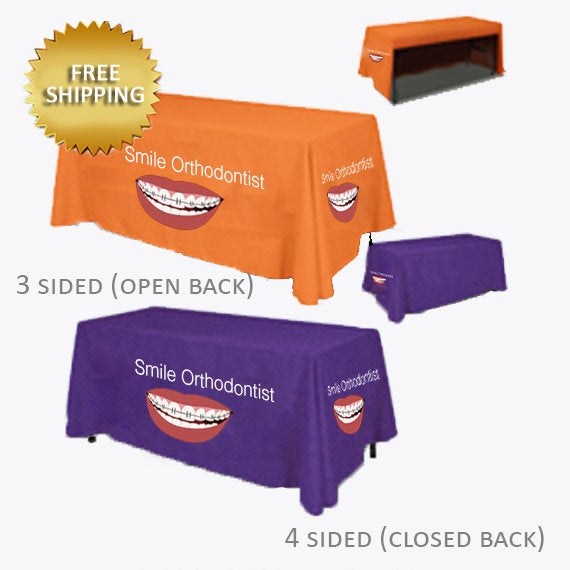 Table Runner, Custom Table Cloth, Trade show table cloths, Business table cloth, Trade show, custom table throw, table cloth event