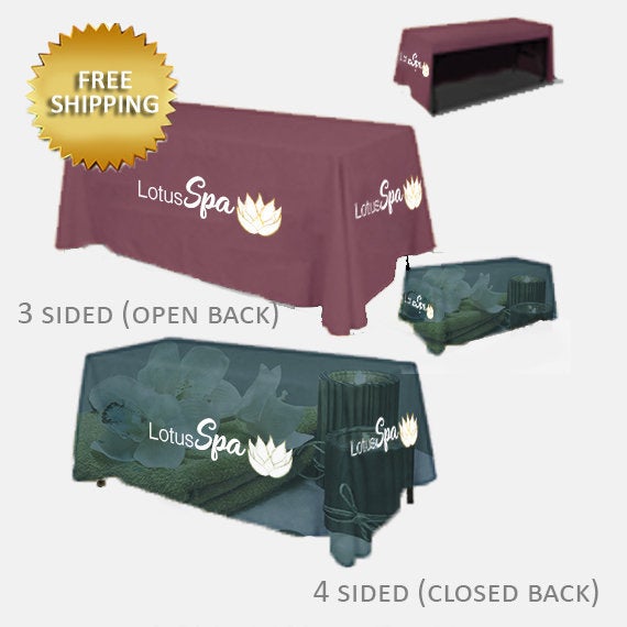 Lace table runner, Custom Table Cloth,Trade show table cloths, custom table throw, Trade show expos,Table decor, table cloth,custom table