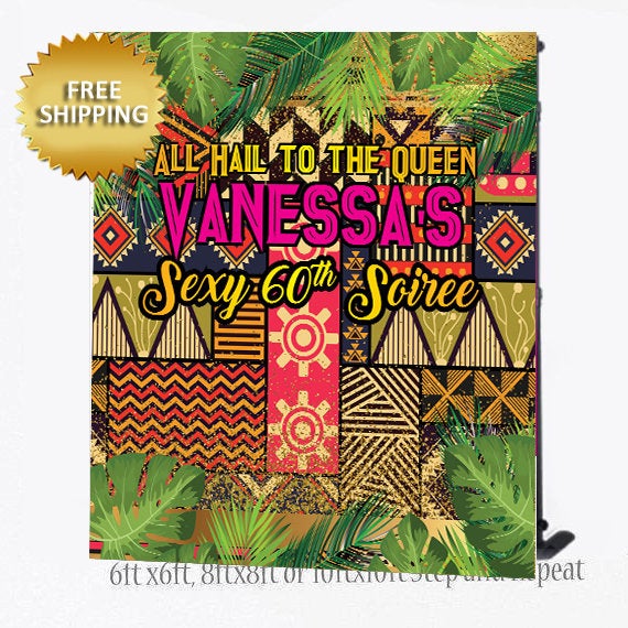 Africa Backdrop, Tribal Step and Repeat, Royalty backdrop,Queen Step and Repeat,Africa Step and Repeat, Ethnic Backdrop, Tribal canvas print