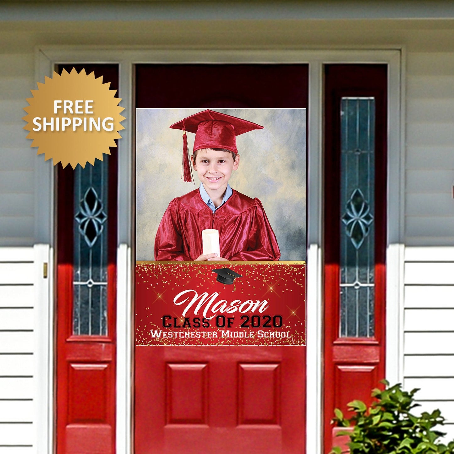 Graduation Door Banner, Class of 2020 Door Banner,Class of 2020 Grad Photo Yard Banner,Graduation banner, Grad Photo Door Banner