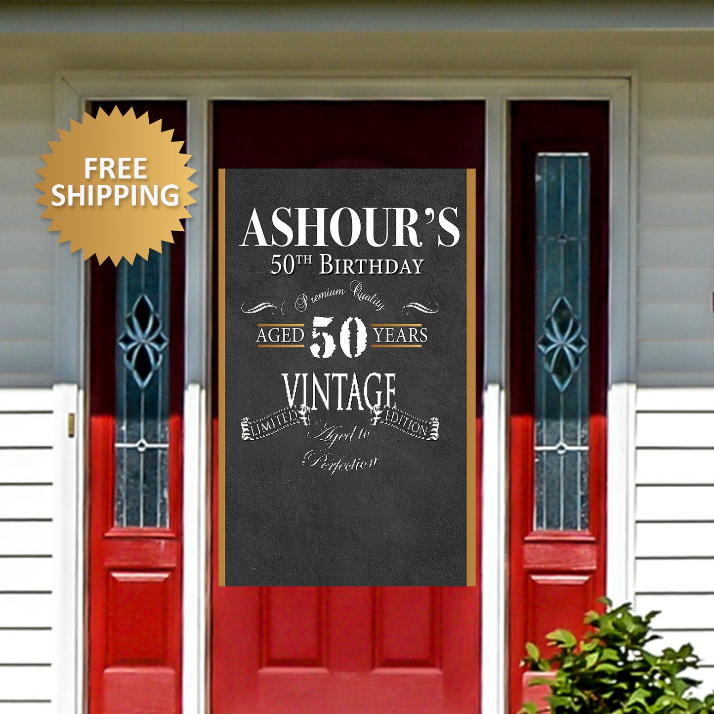 Birthday Door banner, Aged to Perfection Door banner, Birthday Quarantine Sign, 50th Birthday Door banner,Quarantine door banner, 50th ideas