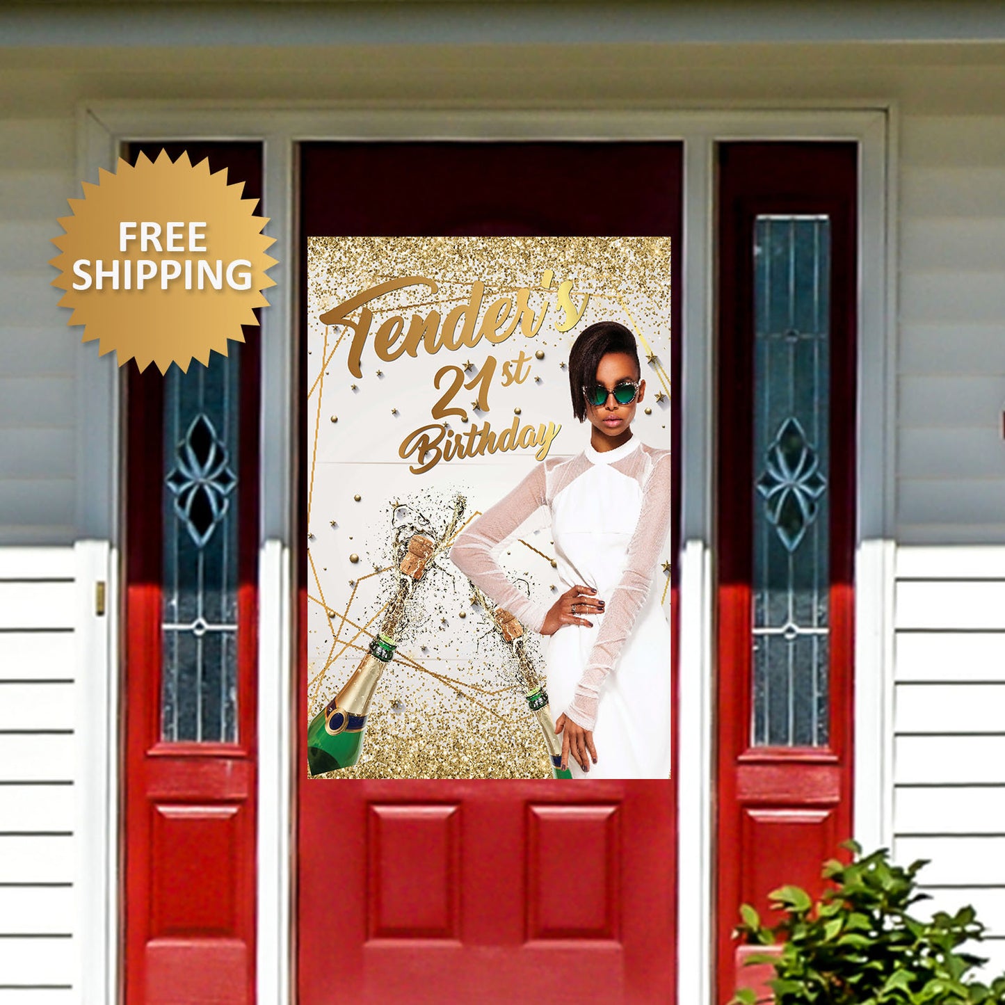 Birthday Door Banner, Birthday Photo Door Banner, 21st Birthday Door Banner, Unicorn banner, Birthday photo Sign, quarantine door banner