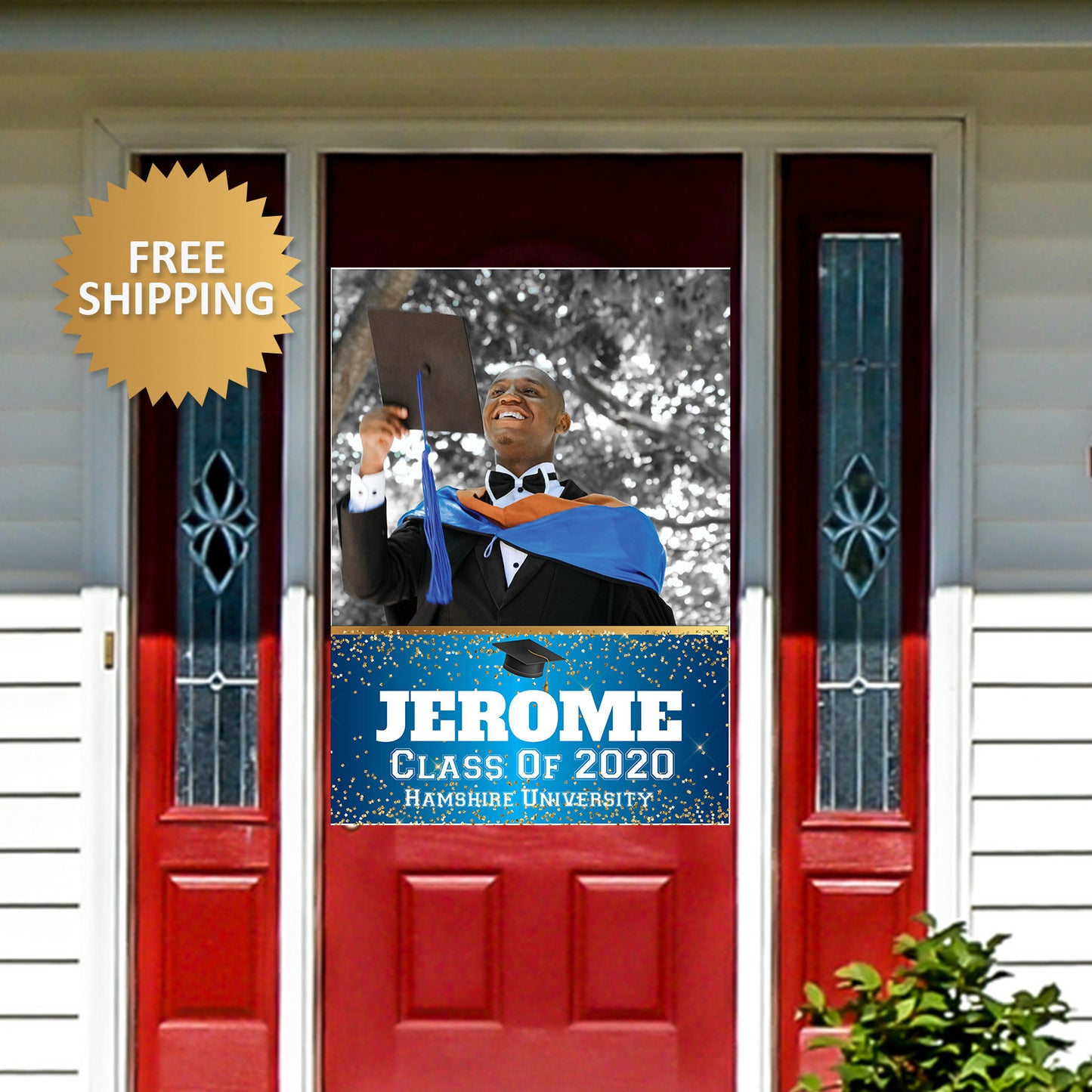 Graduation Photo Yard Banner, Grad Door Banner, Class of 2020 Photo Door Banner,Grad banner, Honk for our grad sign,Yard banner, Lawn sign