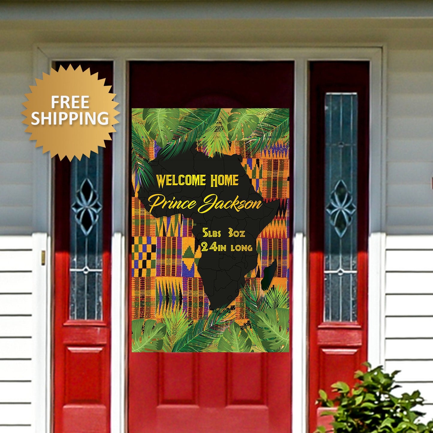 Baby Shower Door banner, Royalty Baby Shower banner, Quarantine Sign, African Royal Door banner, Quarantine banner, A Little Man door banner