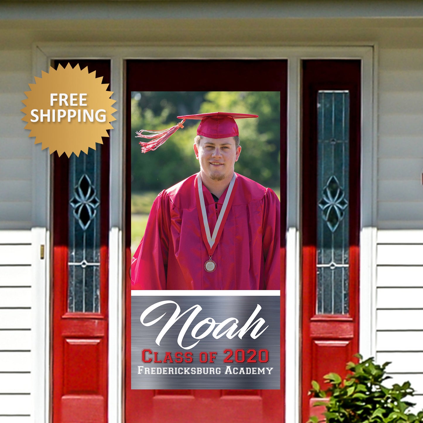 Graduation banner, Grad Photo Door Sign,Graduation Door Banner, Class of 2020 Yard Door Banner, Drive by Graduation Banner, Grad sign