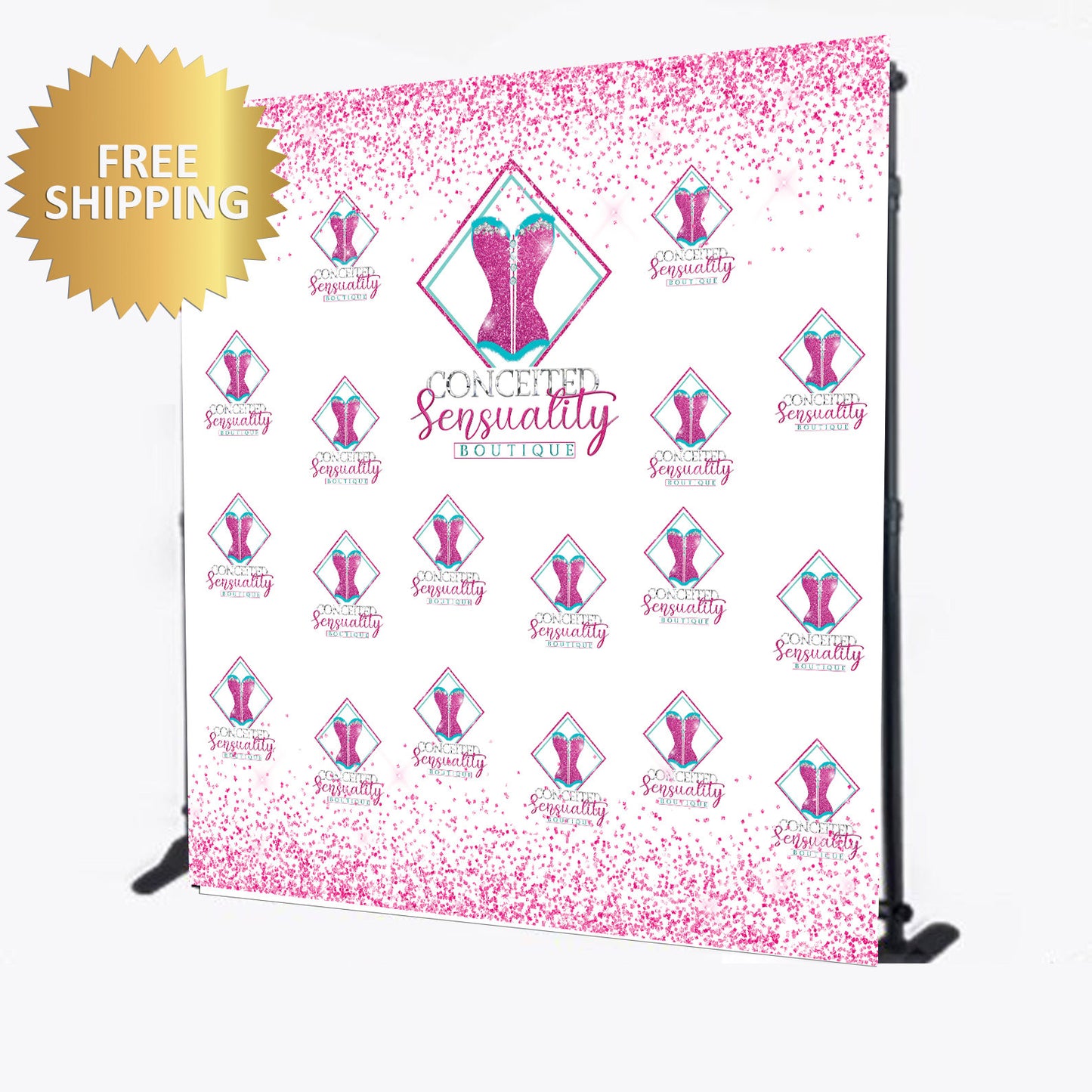 Logo backdrop, Business backdrop, Business step and repeat, logo step and repeat, custom backdrop,8x8 backdrop, 8x8 step repeat, logo banner