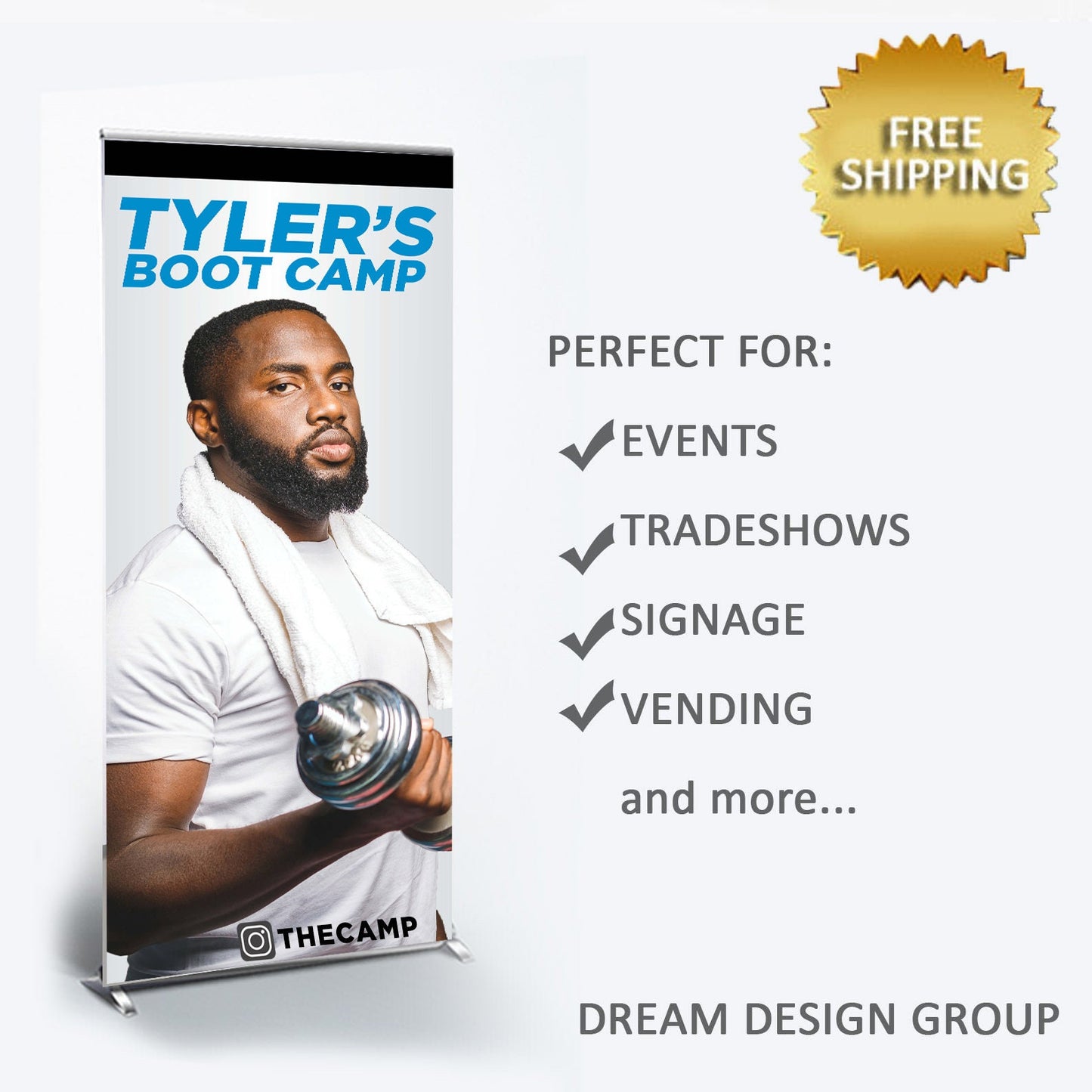 Business Retractable banner, Fitness banner, Trade show banner, Business banner, Retractable banner, Social Media banner, Pop Up shop