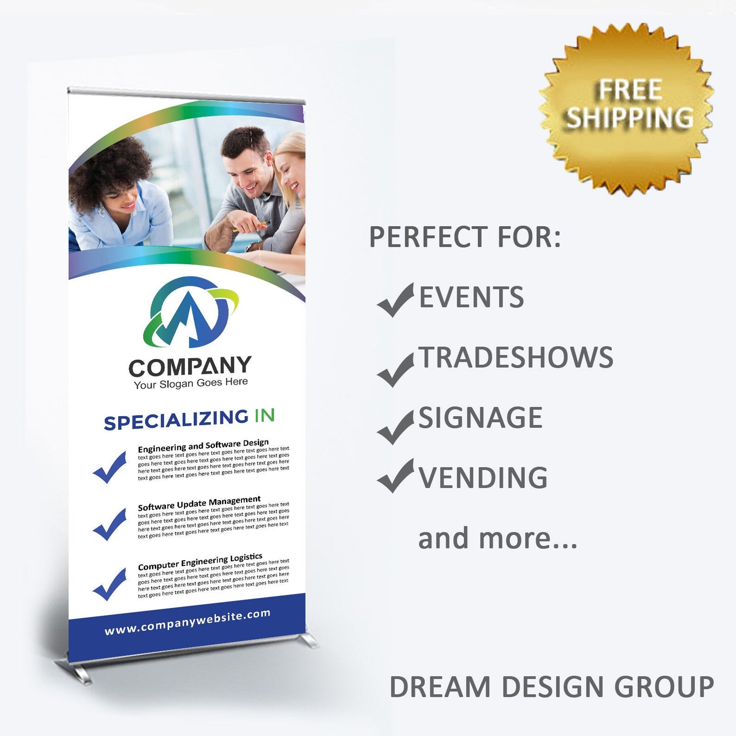 Business Retractable banner, Logo banner, Trade show banner, Business banner, Retractable banner, Business Retractable stand, Pop Up shop
