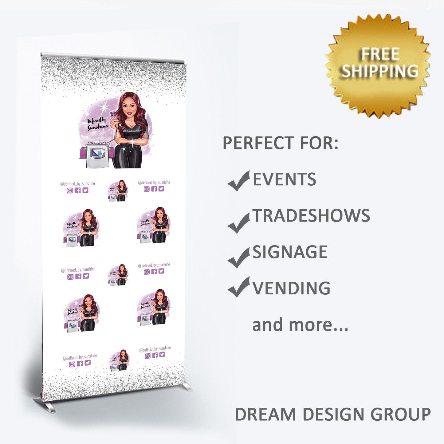 Logo pop up shop banner, Social Media banner,Pop up shop banner,Trade show banner, Retractable banner, Business Retractable banner, Logo