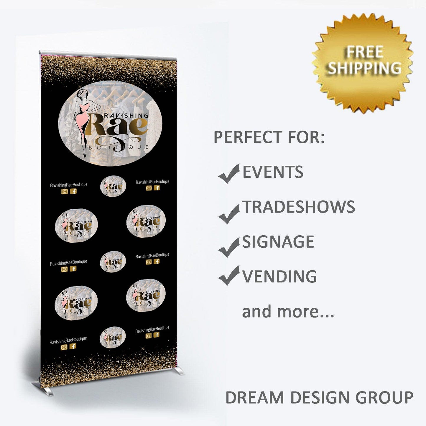 Business Retractable banner, Pop up shop banner,Trade show banner, Business sign, Retractable banner, Logo Backdrop, Social Media banner