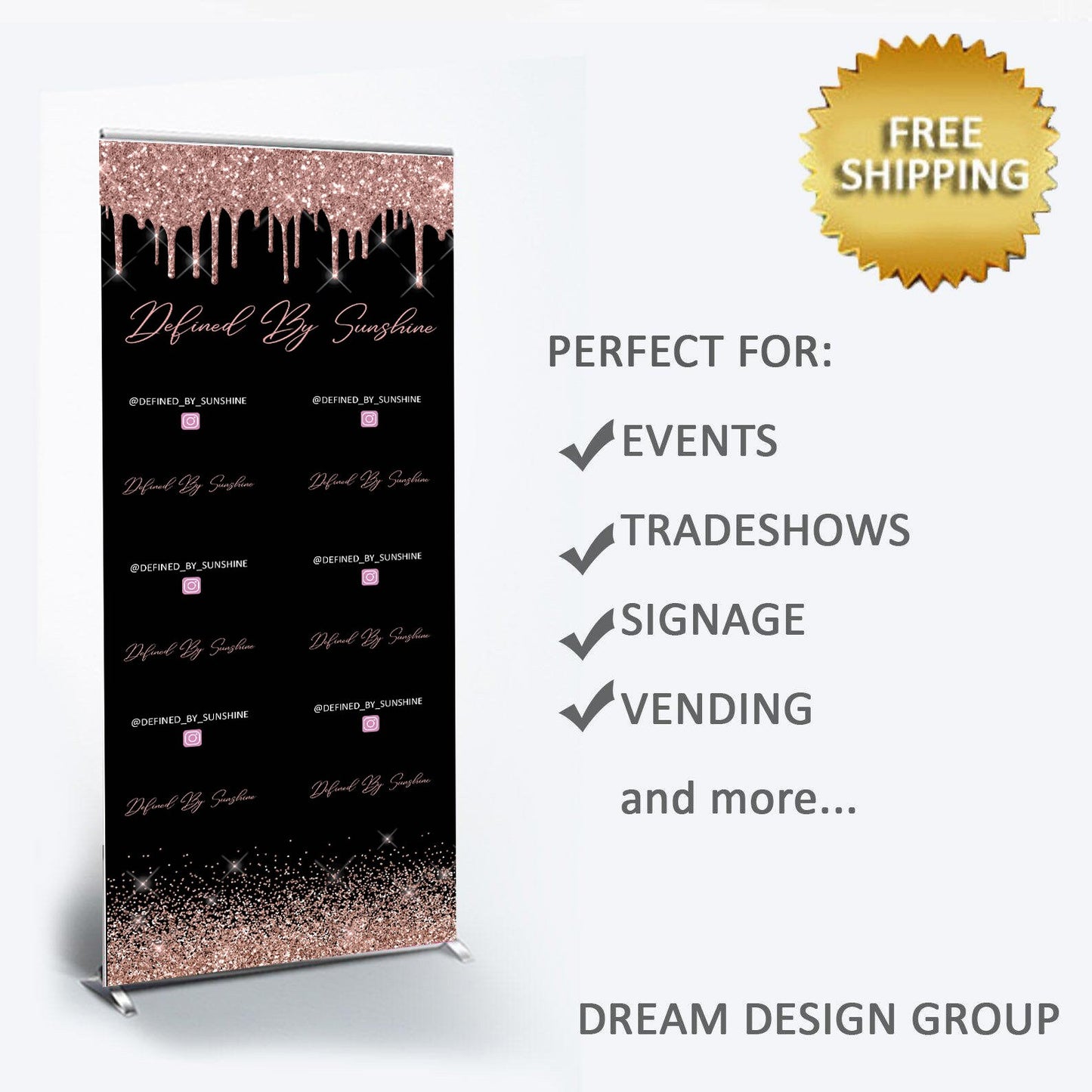 Social Media banner,Pop up shop banner,Trade show banner, Business banner, Retractable banner, Business Retractable banner, Logo Backdrop,