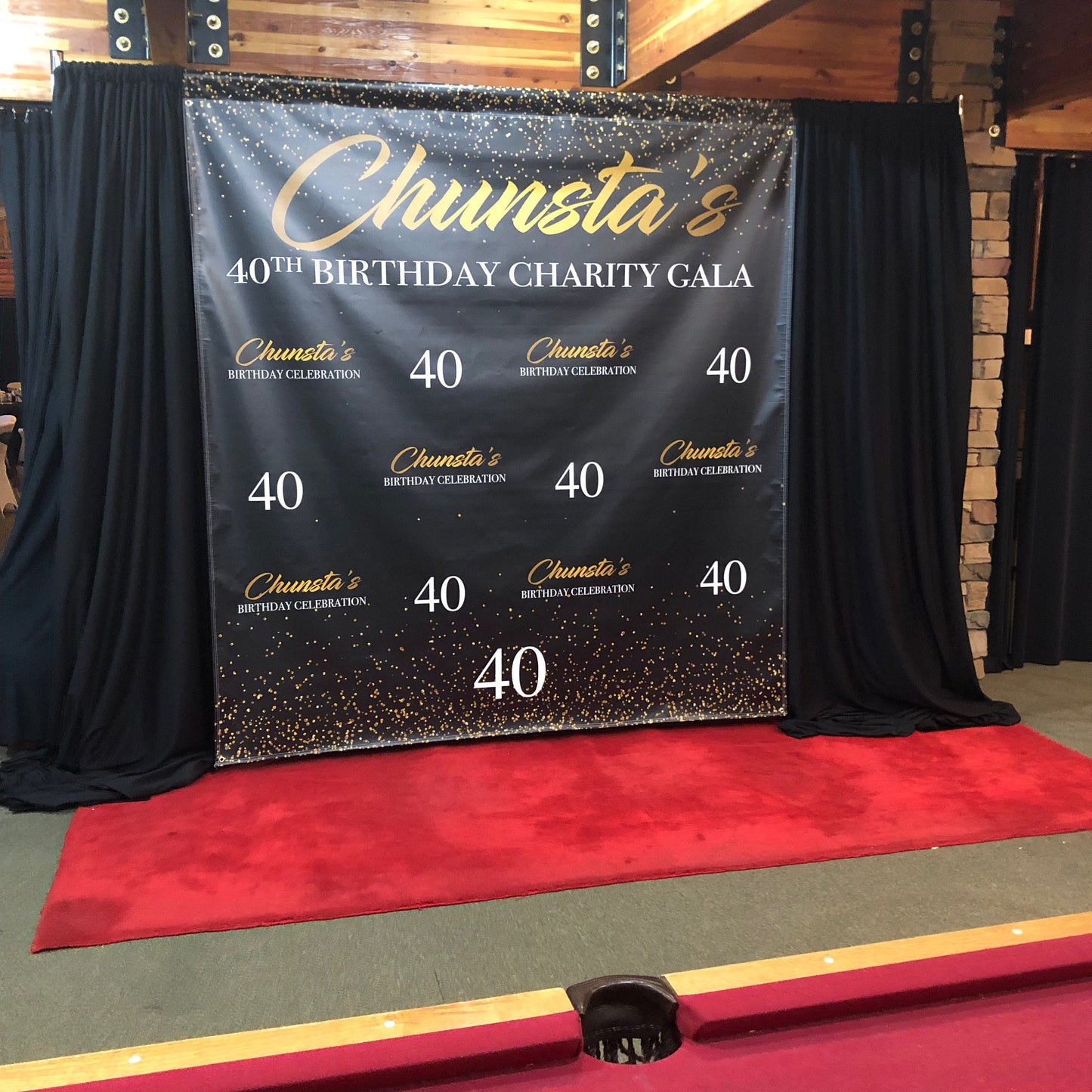 Wedding Backdrop, Anniversary backdrop. Wedding Step repeat, Anniversary Step repeat, heart Backdrop, 50th backdrop black and gold backdrop