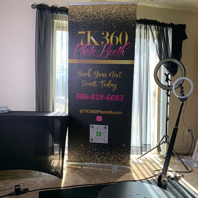 Pop up shop banner,Trade show banner, Photo retractable banner, Retractable banner, Business Retractable, Logo Backdrop, Social Media banner