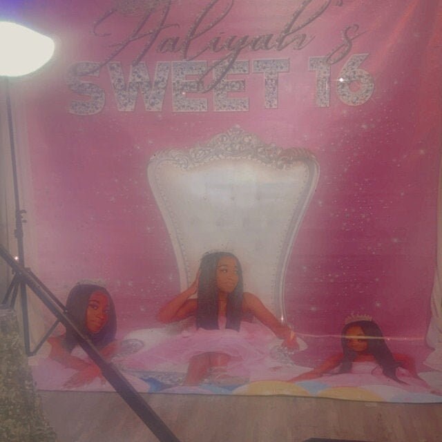 Sweet 16 backdrop, Photo backdrop, Photo step and repeat, Prom backdrop, 21st birthday step and repeat, pink backdrop, sweet 16 photo