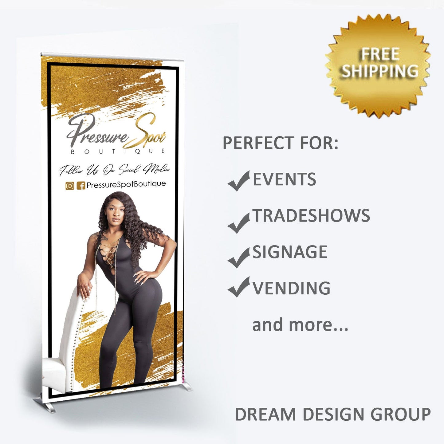 Pop up shop banner, Custom Roll Up Banner Stand, Trade show banner, Business sign, Retractable banner, Social media Retractable banner,photo