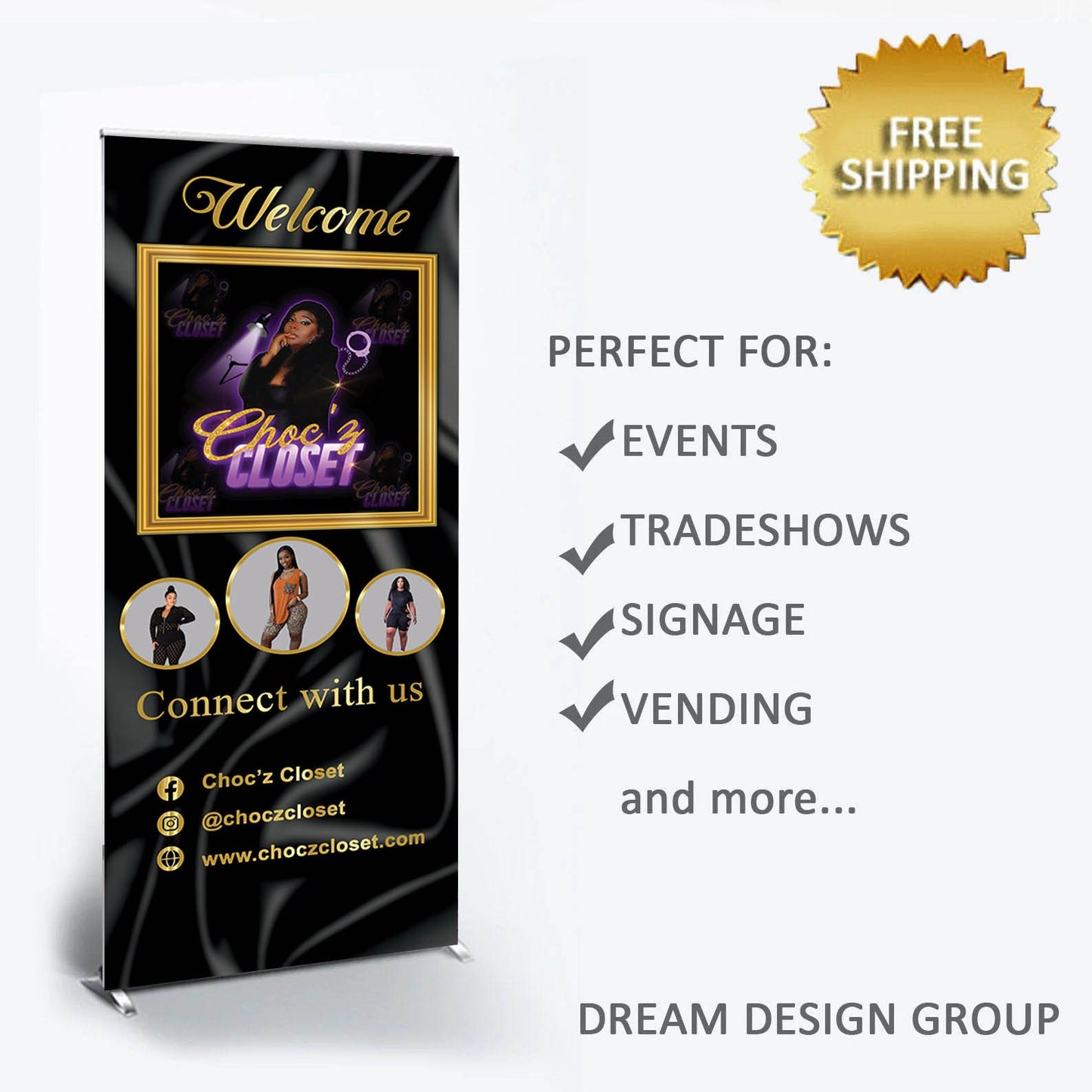 Pop up shop banner, Pop up retractable banner, Custom Roll Up Banner Stand, logo banner,Retractable banner, gold black pop up banner