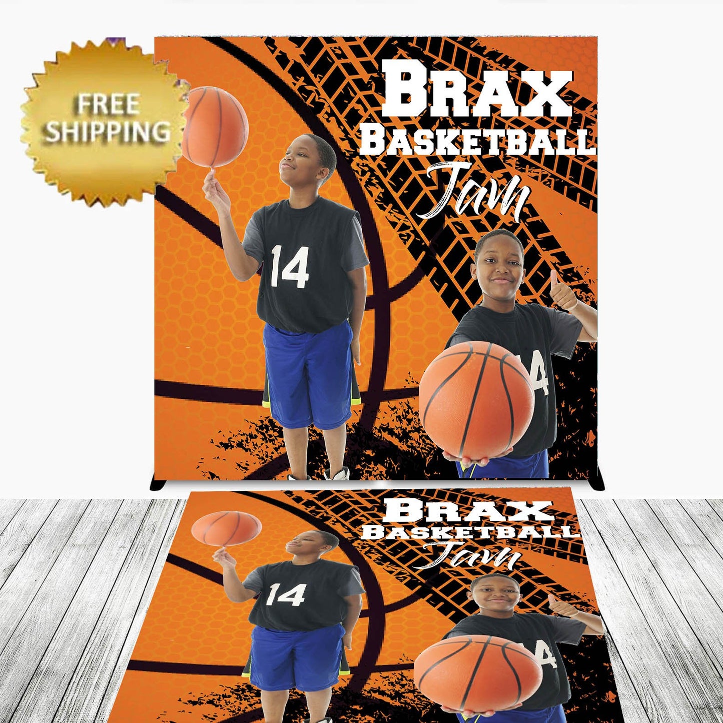 Floor Decal sticker, Removable sticker, Removable vinyl sticker, Floor Sticker, Birthday backdrop, Birthday step and Repeat,basketball decal