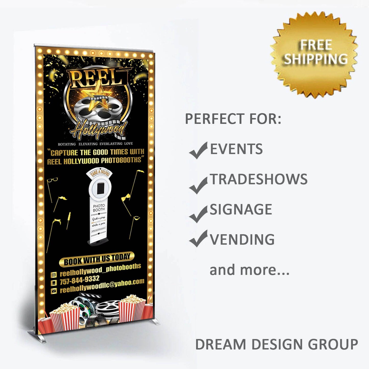 Pop up shop banner, Pop up retractable banner, Custom Roll Up Banner Stand, logo banner,Retractable banner, gold black pop up banner