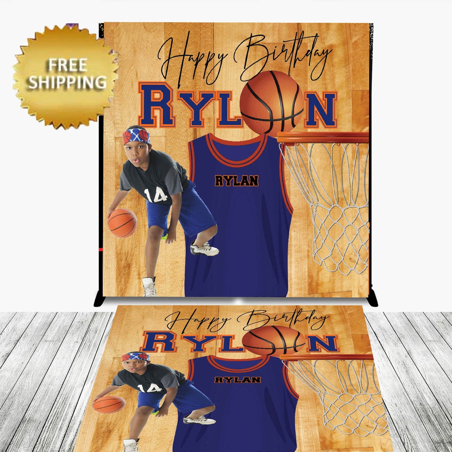Floor Decal sticker, Removable sticker, Removable vinyl, Floor Sticker, mermaid backdrop,Birthday step and Repeat, Basketball decal, sports