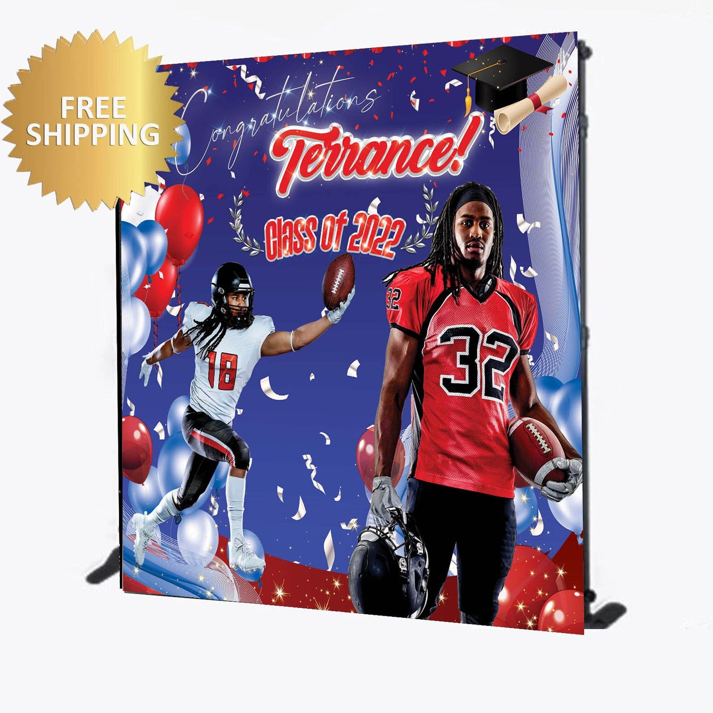 Graduation backdrop, Graduation step and repeat, class of 2022, sports backdrop, prom backdrop, prom step and repeat, prom banner