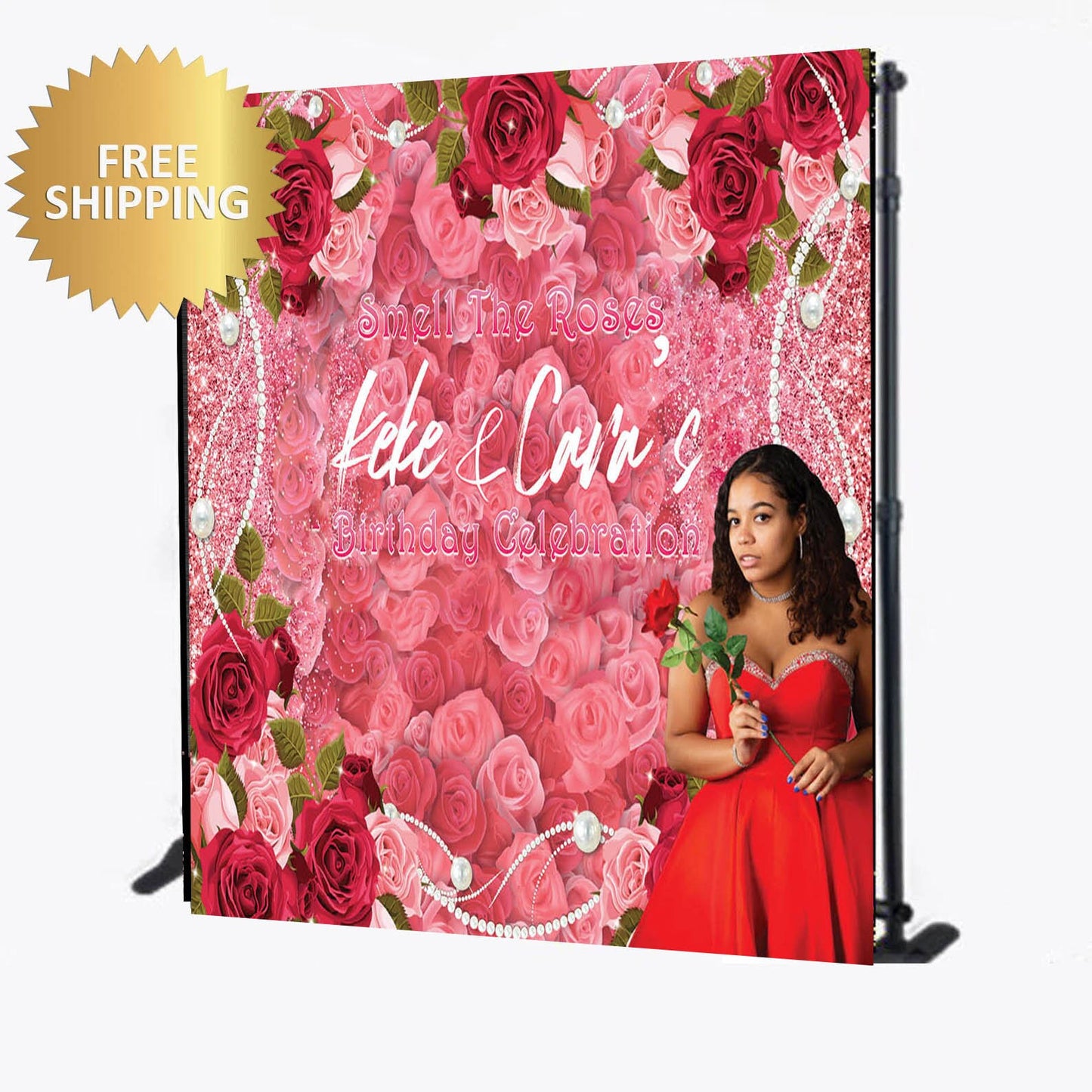 Photo backdrop, Floral step and repeat, Flower wall backdrop, Photo step and repeat, Prom backdrop,Sweet 16 backdrop, 21st birthday backdrop