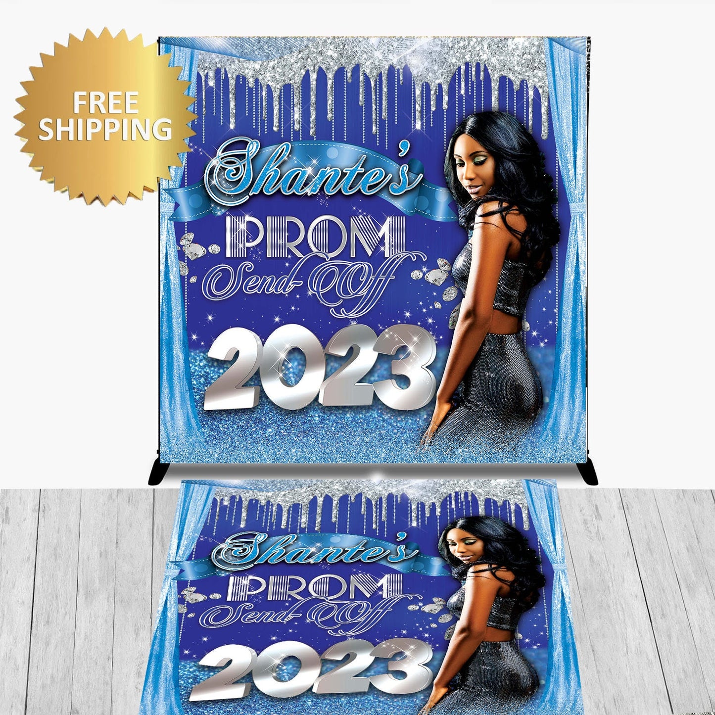 Prom Floor Decal sticker, Removable sticker, Removable vinyl sticker, Floor Sticker, Birthday backdrop, Prom step and Repeat, Photo backdrop